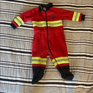 Cozy firefighter onesie